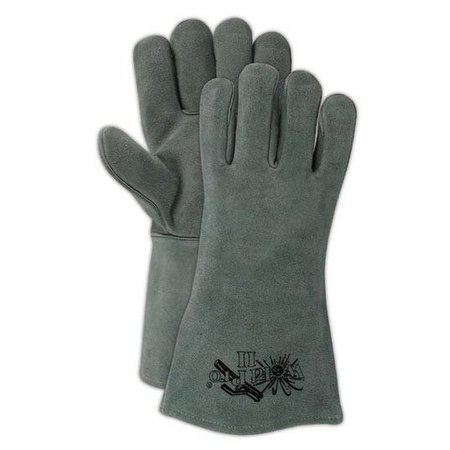 MAGID Weld Pro Green Side Split Full Leather Welders Gloves M6700-LHO